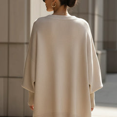 Jennifer oversized draped wide-neck sweater