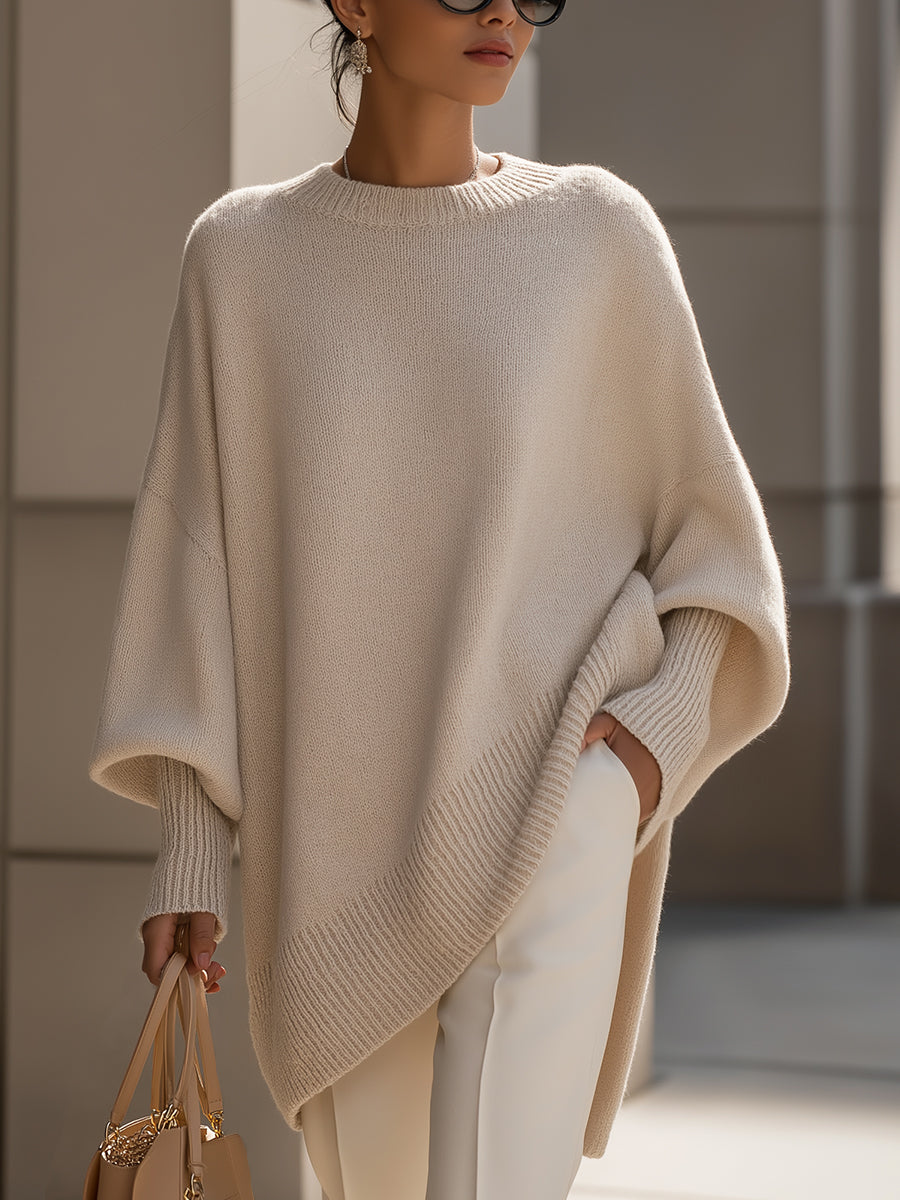 Jennifer oversized draped wide-neck sweater