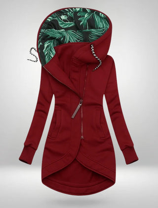 Nora long hooded quilted jacket