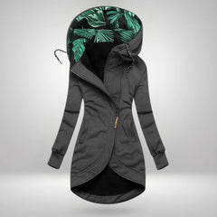 Nora long hooded quilted jacket