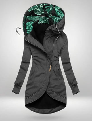 Nora long hooded quilted jacket