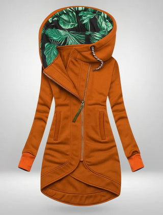 Nora long hooded quilted jacket