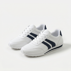 Amber white and navy lightweight trainers