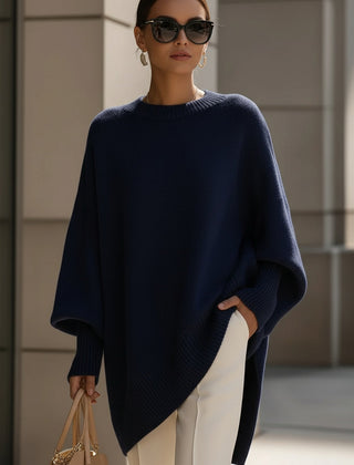 Jennifer oversized draped wide-neck sweater