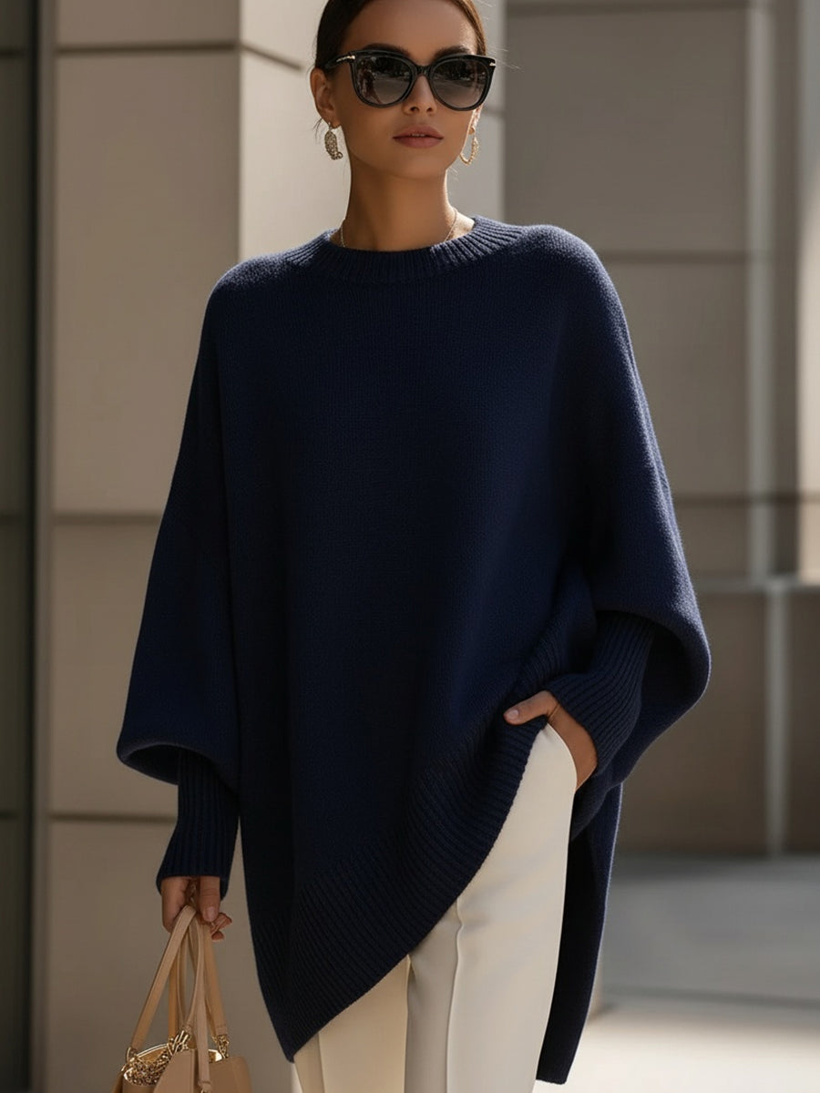 Jennifer oversized draped wide-neck sweater