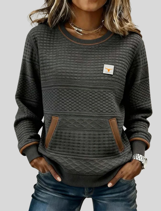Abigail quilted round-neck sweatshirt