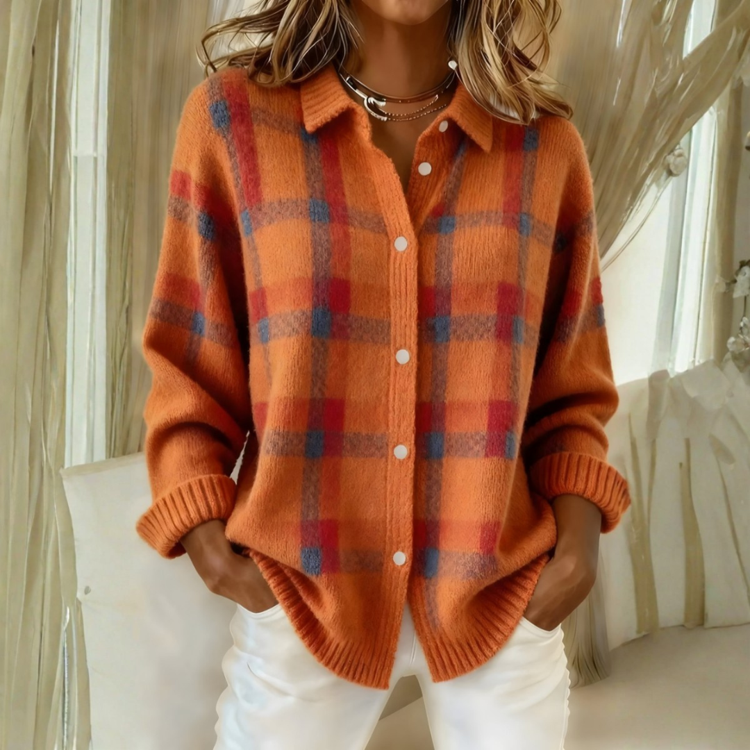 Elmsworth heritage check cardigan