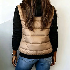 Sabrina colour-block padded jacket with hood