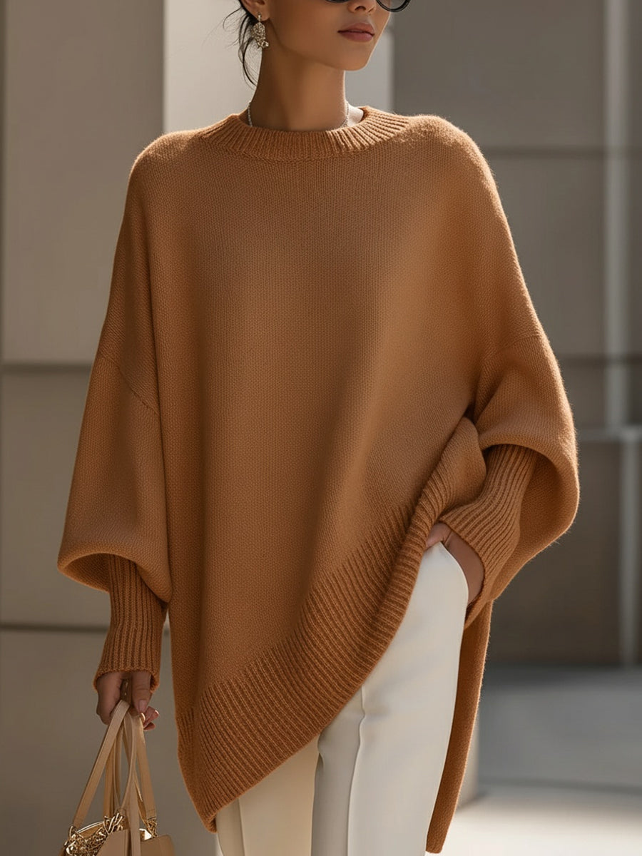 Jennifer oversized draped wide-neck sweater
