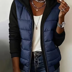 Sabrina colour-block padded jacket with hood
