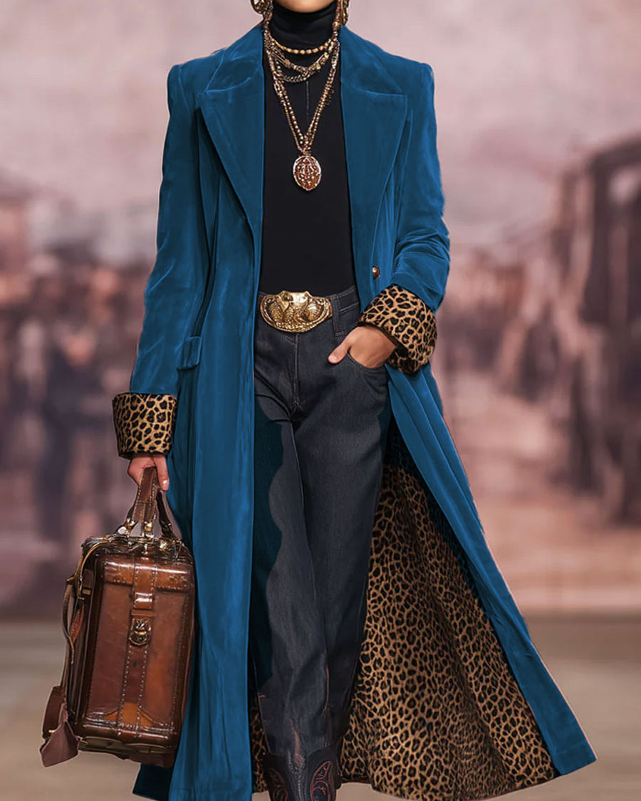 Madison velvet tailored coat