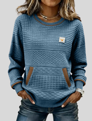 Abigail quilted round-neck sweatshirt