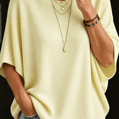 Amber casual batwing knit top