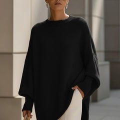 Jennifer oversized draped wide-neck sweater