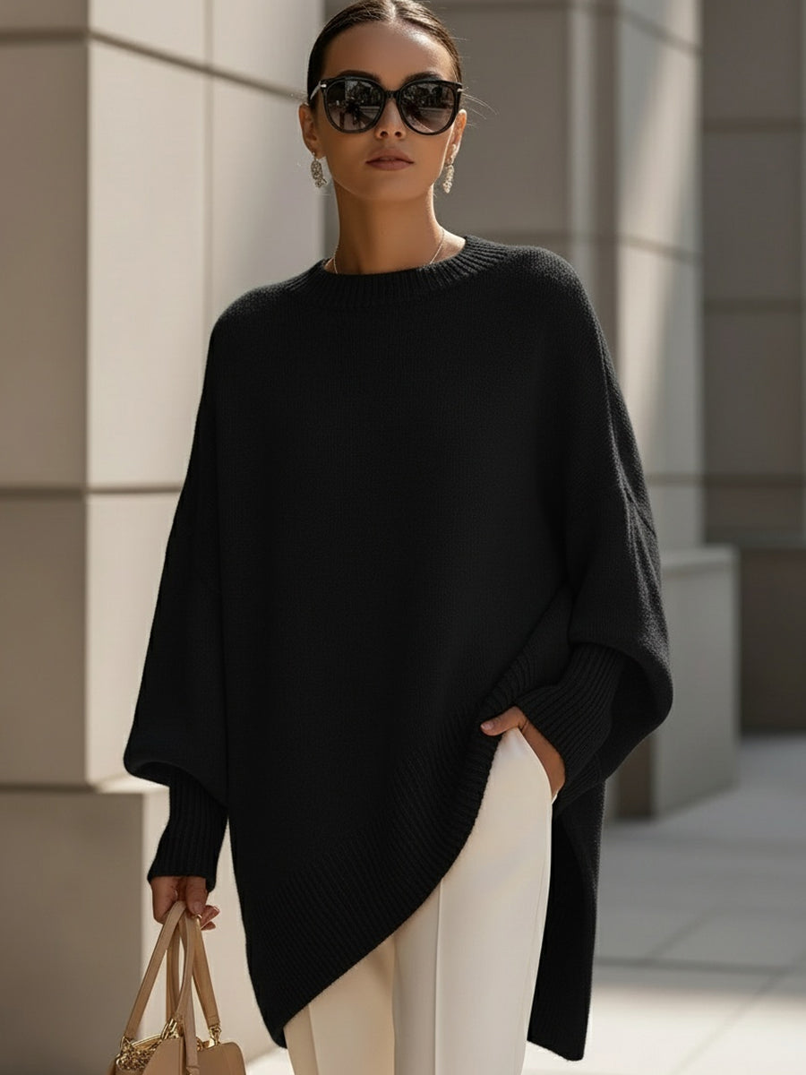 Jennifer oversized draped wide-neck sweater
