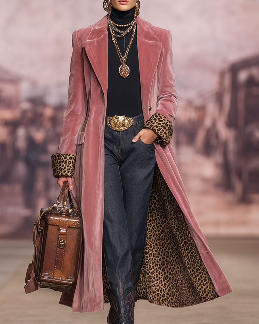 Madison velvet tailored coat