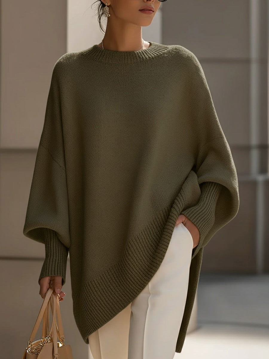 Jennifer oversized draped wide-neck sweater