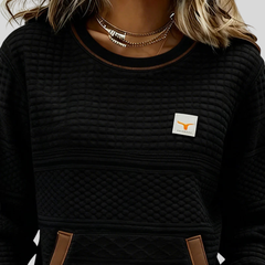Abigail quilted round-neck sweatshirt