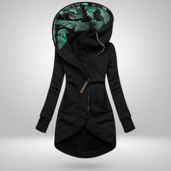 Nora long hooded quilted jacket