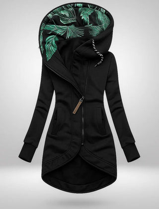 Nora long hooded quilted jacket