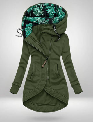 Nora long hooded quilted jacket