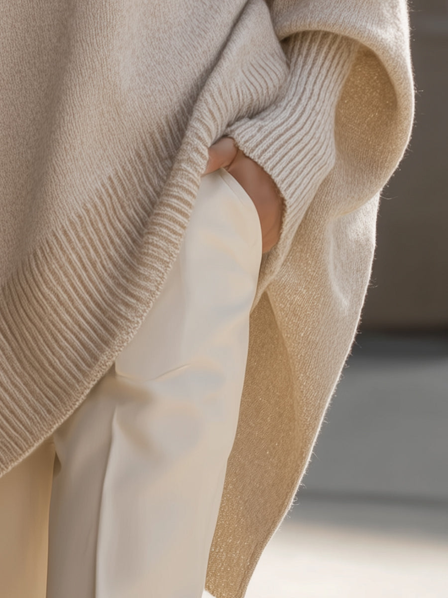 Jennifer oversized draped wide-neck sweater