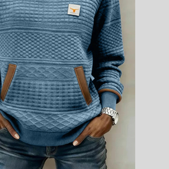 Abigail quilted round-neck sweatshirt