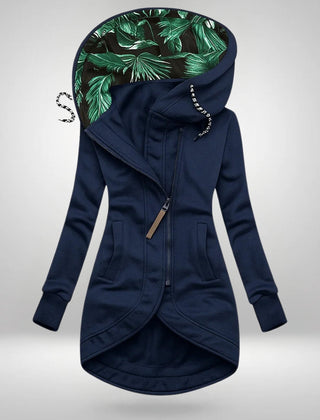 Nora long hooded quilted jacket