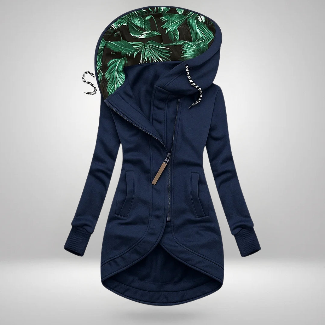 Nora long hooded quilted jacket