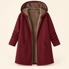 Evelyn sherpa-lined hooded coat
