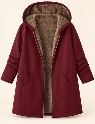 Evelyn sherpa-lined hooded coat