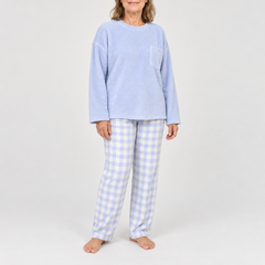 Maribel checked long-sleeve pyjama set