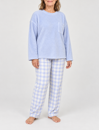 Maribel checked long-sleeve pyjama set