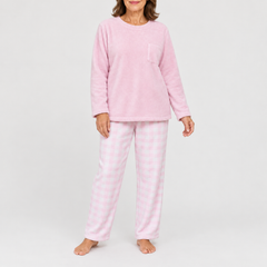 Maribel checked long-sleeve pyjama set
