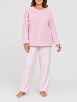 Maribel checked long-sleeve pyjama set