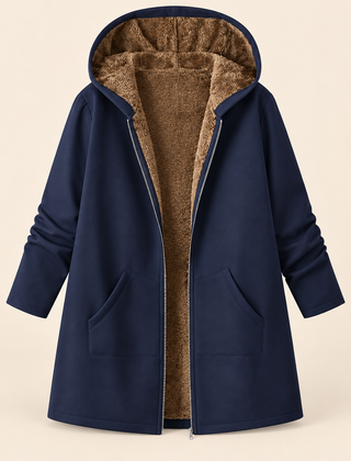 Evelyn sherpa-lined hooded coat