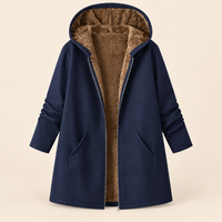 Evelyn | Cosy Sherpa-Lined Hooded Coat