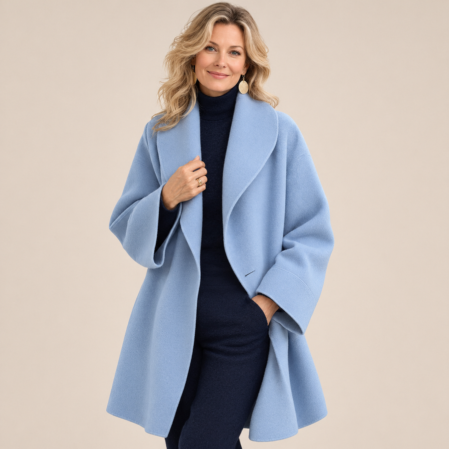 Jane wind-resistant shawl collar coat