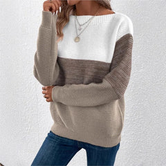 Nancy knitted patchwork sweater