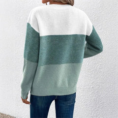 Nancy knitted patchwork sweater
