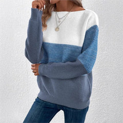 Nancy knitted patchwork sweater