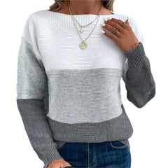Nancy knitted patchwork sweater