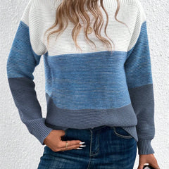 Nancy knitted patchwork sweater