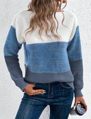 Nancy knitted patchwork sweater