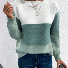 Nancy knitted patchwork sweater