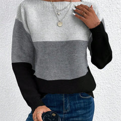 Nancy knitted patchwork sweater