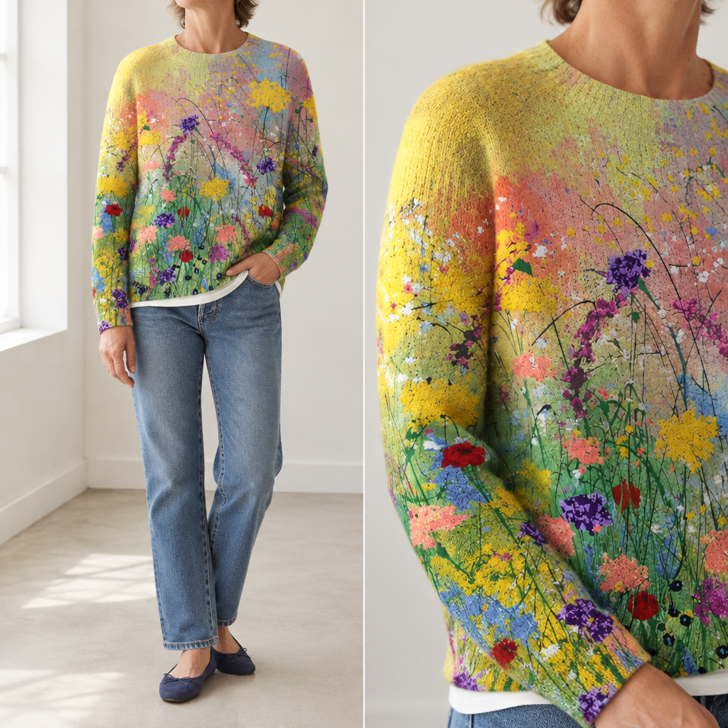Adriana | Retro Scandinavian Knitted Sweater