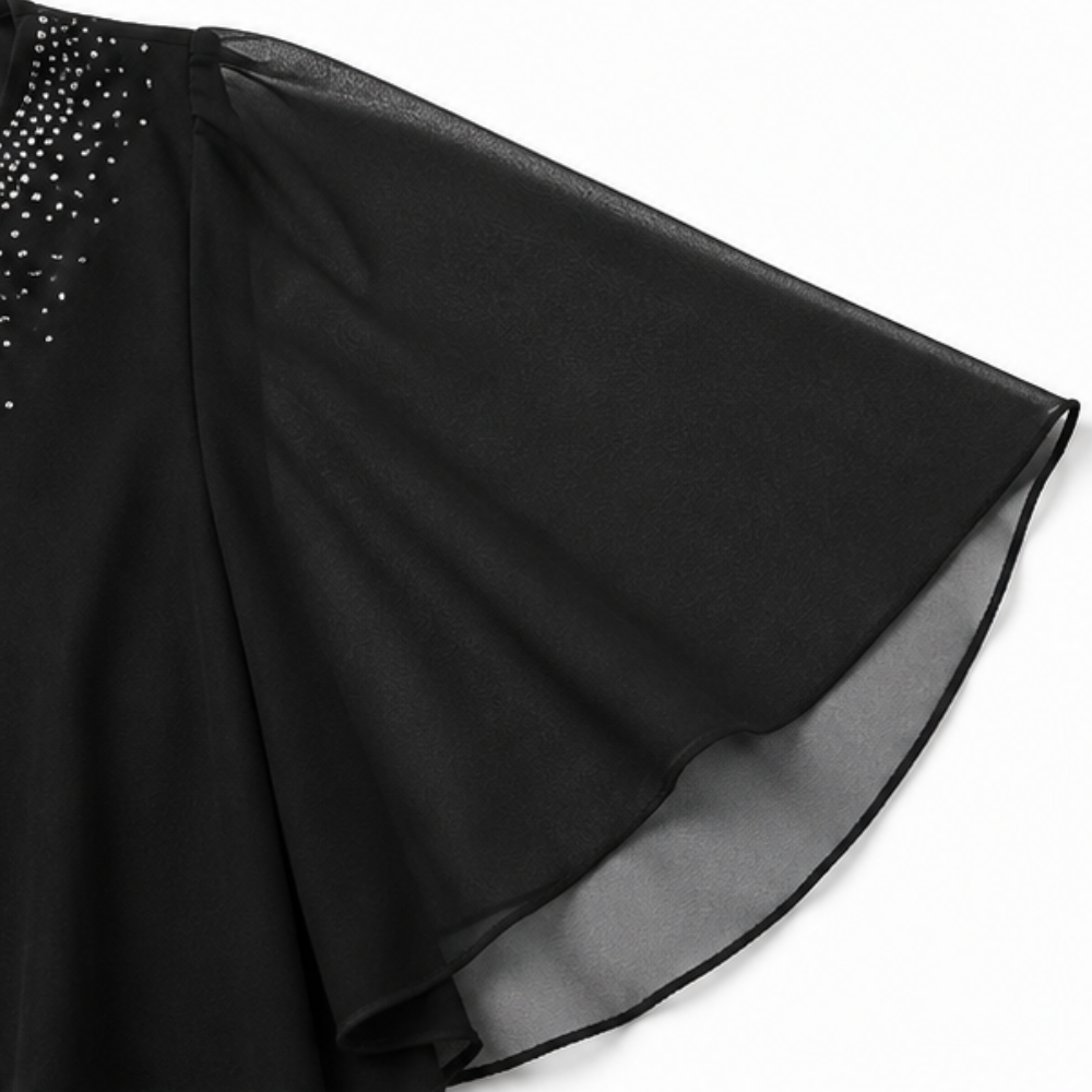 Jessamy embellished V-neck overlay dress