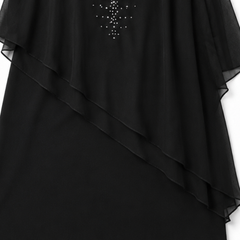 Jessamy embellished V-neck overlay dress