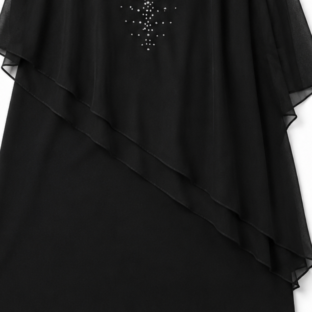 Jessamy embellished V-neck overlay dress